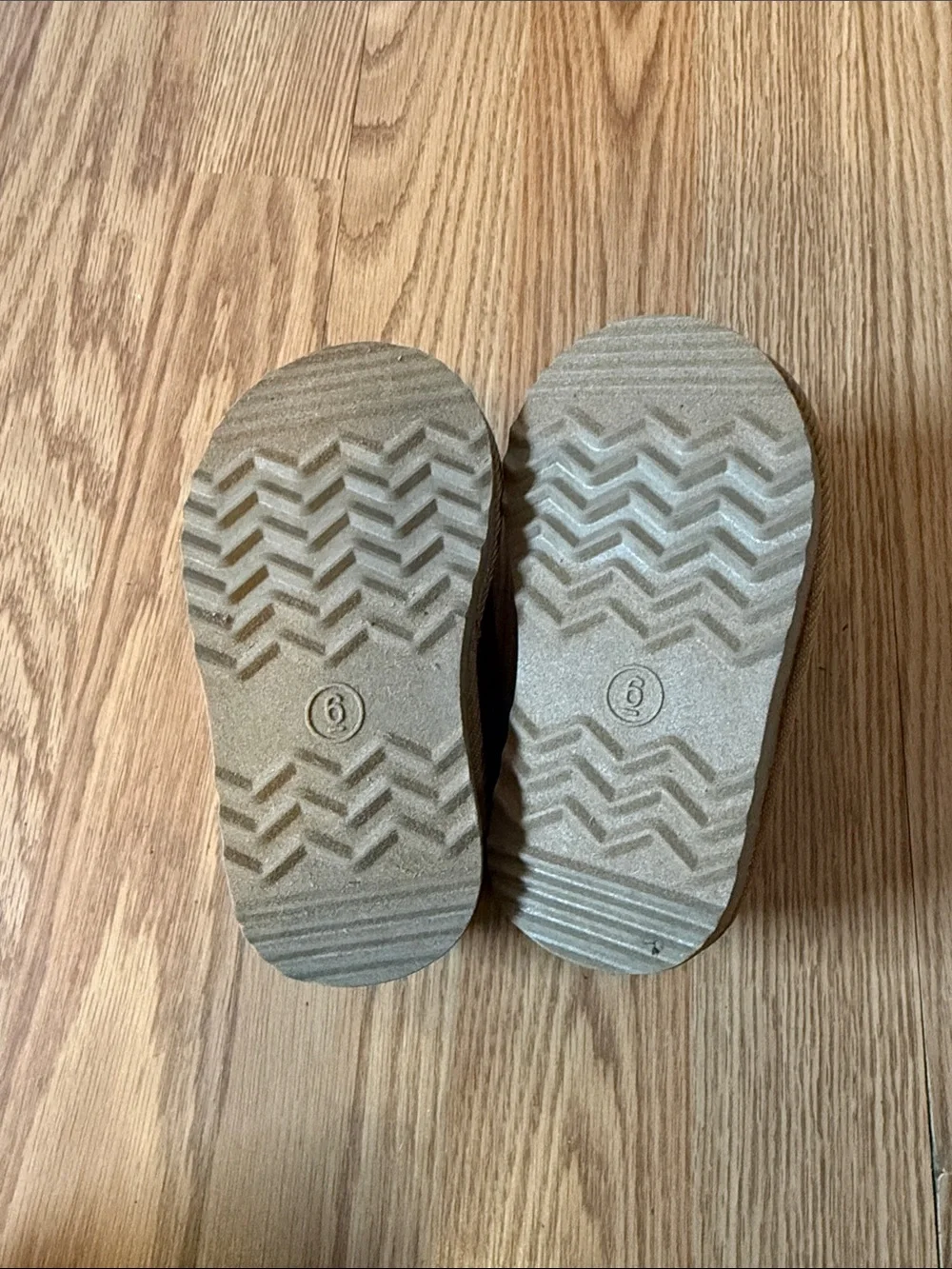 Kids Cozy Faux-Suede Slippers in Tan with Sherpa Lining